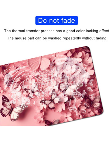 Alfombrilla de Ratón Grande Genérico 70x30 cm Rosa Antideslizante