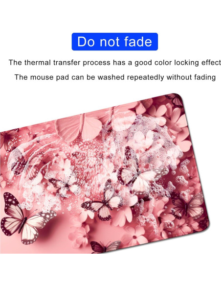 Alfombrilla de Ratón Grande Genérico 70x30 cm Rosa Antideslizante