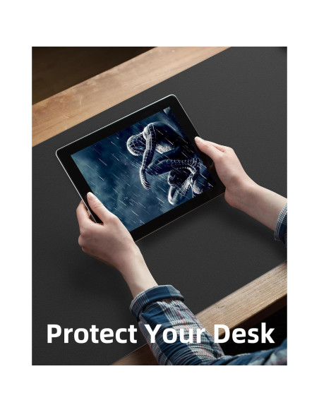 Alfombrilla de escritorio grande AFIING D-4817 Negra 121.9x43.2 cm