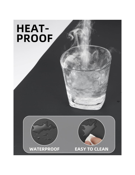 Alfombrilla de escritorio grande AFIING D-4817 Negra 121.9x43.2 cm