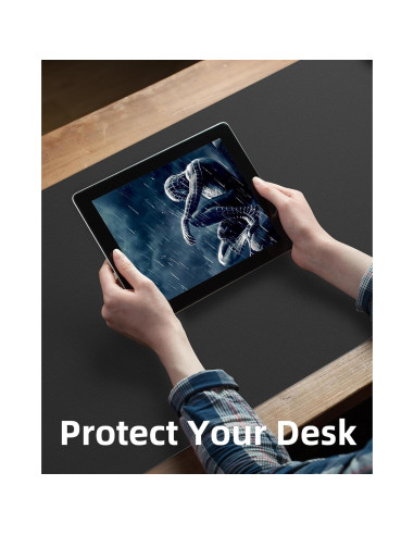 Alfombrilla de escritorio grande AFIING D-4817 Negra 121.9x43.2 cm