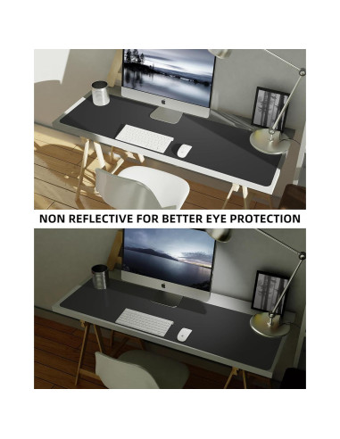 Alfombrilla de escritorio grande AFIING D-4817 Negra 121.9x43.2 cm