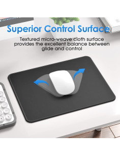 KTRIO Alfombrillas de Ratón Negras - Paquete de 10, 27.9x21.6 cm 2