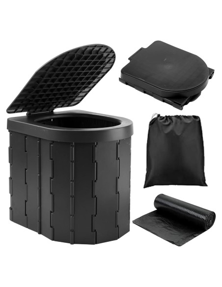 Inodoro Plegable KINSPORY para Camping y Emergencias