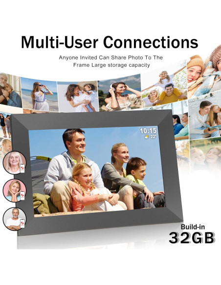Marco de Fotos Digital WiFi SSINI 10.1" HD 1280x800 32GB