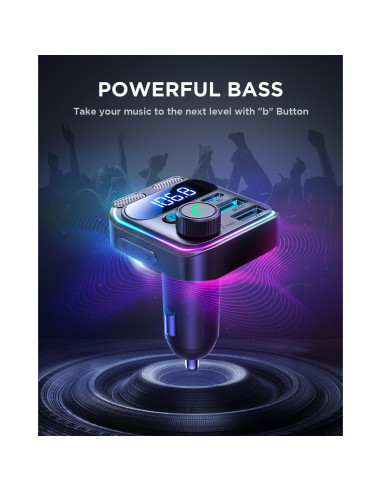 Adaptador Bluetooth 5.4 JOYROOM JR-CCB01 Cargador de Coche 81W