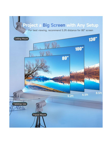 Mini Proyector Portátil Magcubic 1080P WiFi Bluetooth 5W