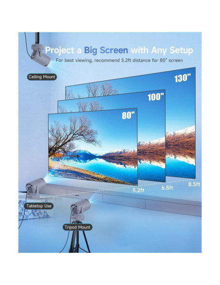 Mini Proyector Portátil Magcubic 1080P WiFi Bluetooth 5W