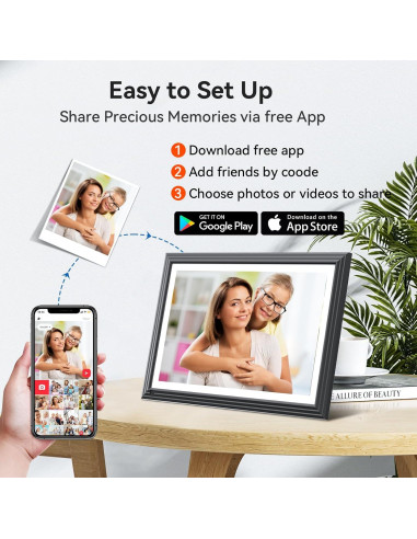 Marco Digital de Fotos TOLOVE 10.1" WiFi 16GB Pantalla HD