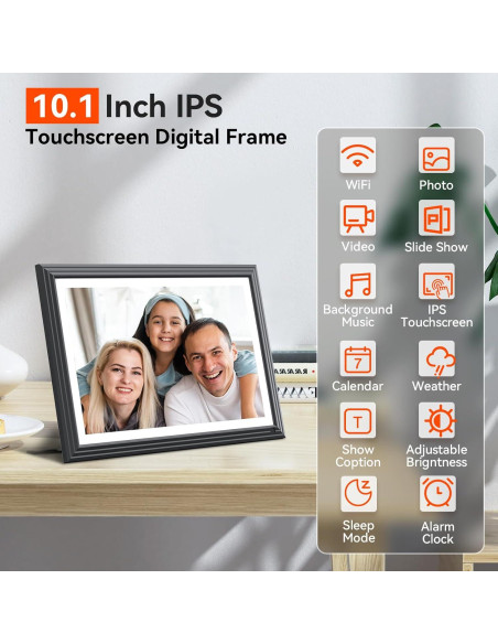 Marco Digital de Fotos TOLOVE 10.1" WiFi 16GB Pantalla HD