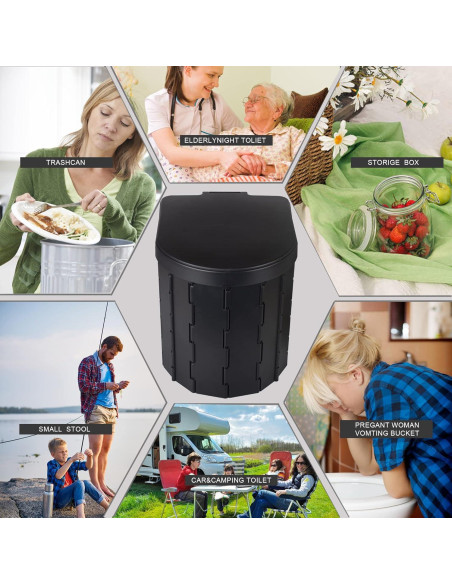 Inodoro Plegable KINSPORY para Camping y Emergencias