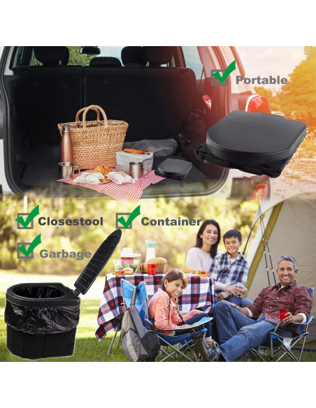 Inodoro Plegable KINSPORY para Camping y Emergencias