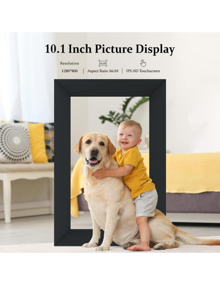Marco de Fotos Digital AEEZO 10.1" WiFi 32GB Pantalla Táctil