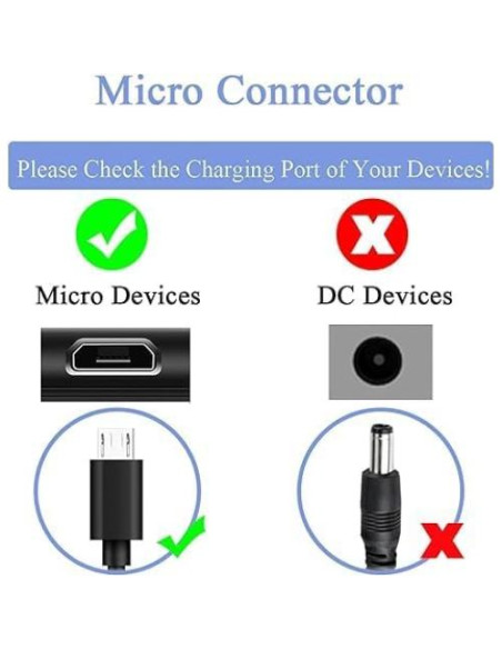 Adaptador de Carga Micro USB Goffeu para Roku Streaming Stick