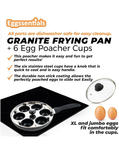 Sartén Antiadherente Eggssentials 6 Tazas 25,4 cm