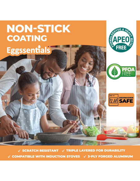 Sartén Antiadherente Eggssentials 6 Tazas 25,4 cm