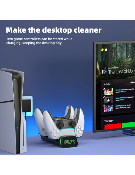 Base de Carga HEATFUN para Controladores PS5, Xbox y Switch Base de Carga HEATFUN para Controladores PS5, Xbox y Switch