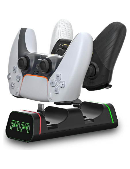 Base de Carga HEATFUN para Controladores PS5, Xbox y Switch Base de Carga HEATFUN para Controladores PS5, Xbox y Switch