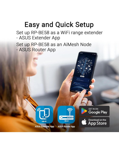 Extensor de Rango WiFi 7 ASUS RP-BE58 3600 Mbps Doble Banda
