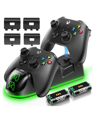 Estación de Carga OIVO para Controlador Xbox con 2 Baterías