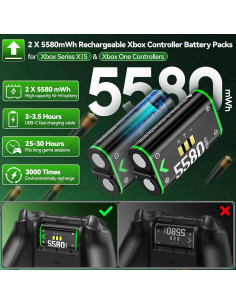 Estación de Carga OIVO para Controlador Xbox con 2 Baterías 2