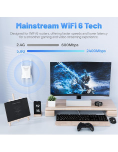 Extensor WiFi 6 AX3000 HMTYQNB Doble Banda 600 Mbps 2400 Mbps 2