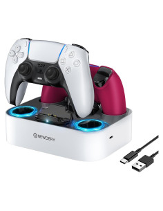 Estación de Carga Doble Newdery para Controlador PS5 y DualSense Edge