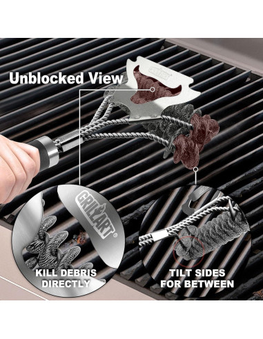 Cepillo Limpiador de Parrilla GRILLART 45.72 cm Sin Cerdas