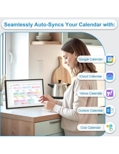 Calendario Digital 10.1" BQQJDD con Marco de Fotos y WiFi 2