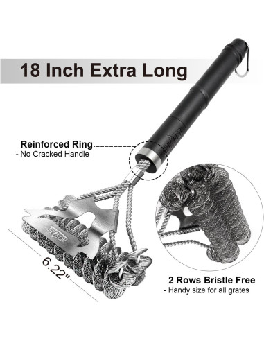 Cepillo Limpiador de Parrilla GRILLART 45.72 cm Sin Cerdas