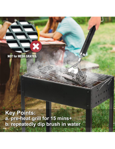 Cepillo Limpiador de Parrilla GRILLART 45.72 cm Sin Cerdas