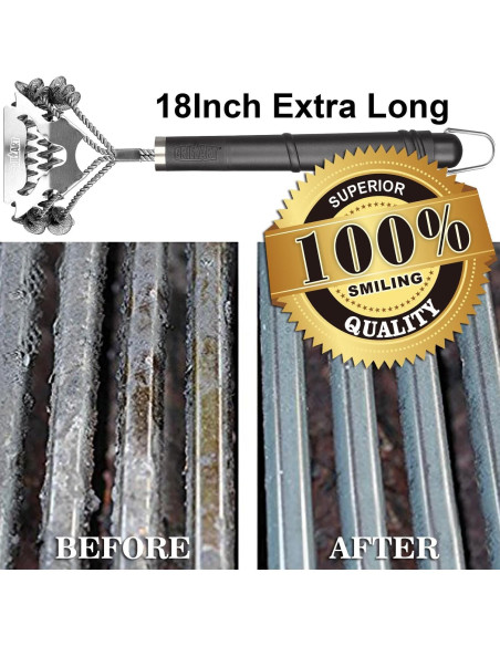 Cepillo Limpiador de Parrilla GRILLART 45.72 cm Sin Cerdas