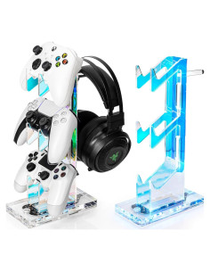 Soporte para Auriculares y Controladores OAPRIRE Acrílico 3 Niveles Luz