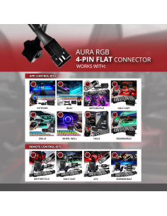 Cables de Extensión RGB 4 Pines OPT7 2 Pcs 121.92 cm 2