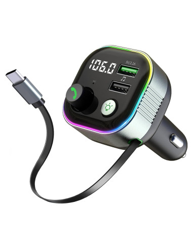 Adaptador Bluetooth 5.4 LIHAN para Coche con Cargador USB C 65W