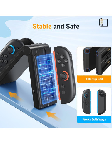 Cargador J-Con Younik 4 en 1 para Nintendo Switch 2 con USB-C