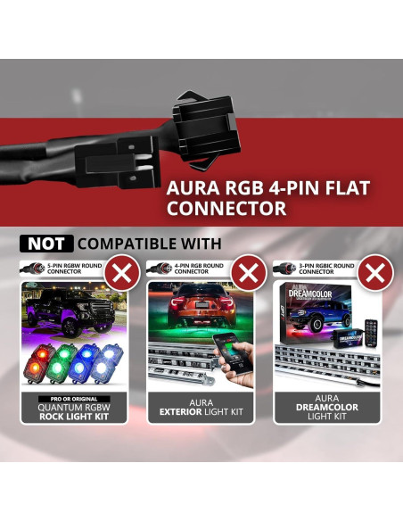 Cables de Extensión RGB 4 Pines OPT7 2 Pcs 121.92 cm