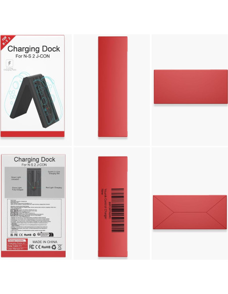 Cargador J-Con Younik 4 en 1 para Nintendo Switch 2 con USB-C
