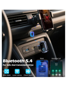 Adaptador Bluetooth AUX KAIY C86 para coche y hogar 2