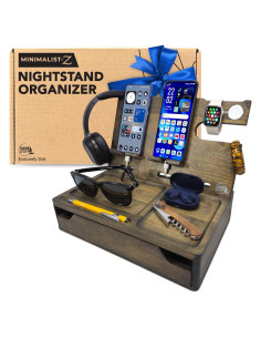 Organizador de Mesita de Noche EcoLeafy Dot - Carga y Almacenaje