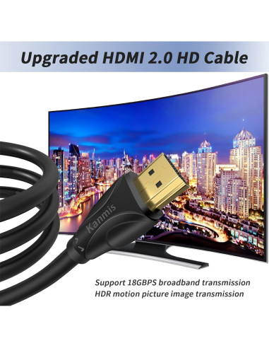 Cable HDMI 4K 22.86m Kanmis 18Gbps Alta Velocidad