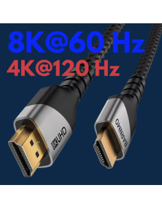 Cable HDMI 8K 2.1 BARNMO Ultra Alta Velocidad 1 m 48 Gbps 2