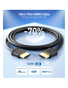 Cable HDMI Ultra Delgado Cable Matters 1.83m 4K 60Hz - Paquete de 2 2
