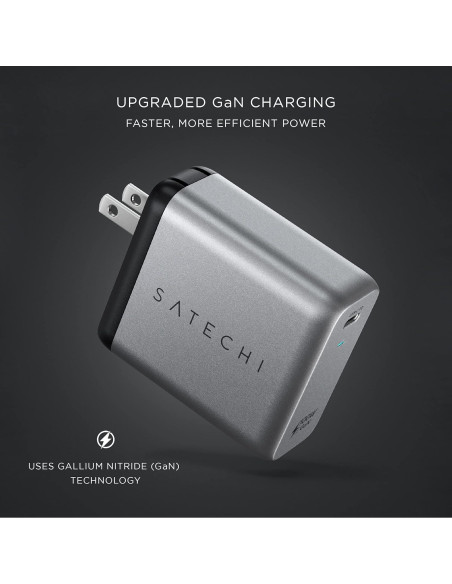 Cargador de pared USB-C PD Satechi 100W GaN - Compatible MacBook