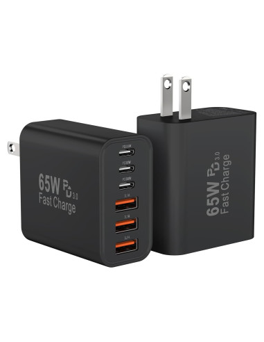 Cargador USB-C 65W 6 Puertos Shenzhen Xihuida Negro