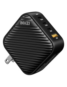 Cargador USB-C INVZI 100W GaN Multiport 4 Puertos Rápido