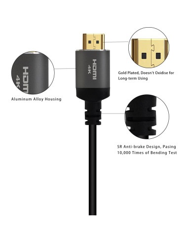 Cable HDMI 15m KIMTABO Ultra Alta Velocidad 4K 60Hz