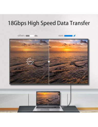 Cable HDMI 4K 15M Leadstar Alta Velocidad 2.0 Trenzado