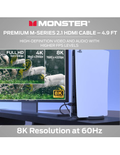 Cable HDMI 2.1 Monster M-Series 1.49 m 8K 48 Gbps 2