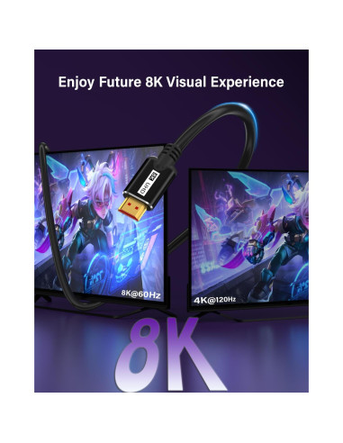 Cable HDMI 8K 3M 2Pack KOMGILK Alta Velocidad 48Gbps